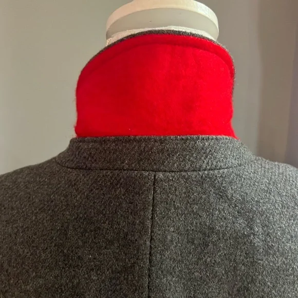 Banana Republic Grey Wool Blend Pea Coat - Picture 7 of 10